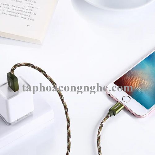 Ugreen 40875 0.5M màu Xanh Cáp Lightning sạc + truyền dữ liệu cho iPhone US199 30040875